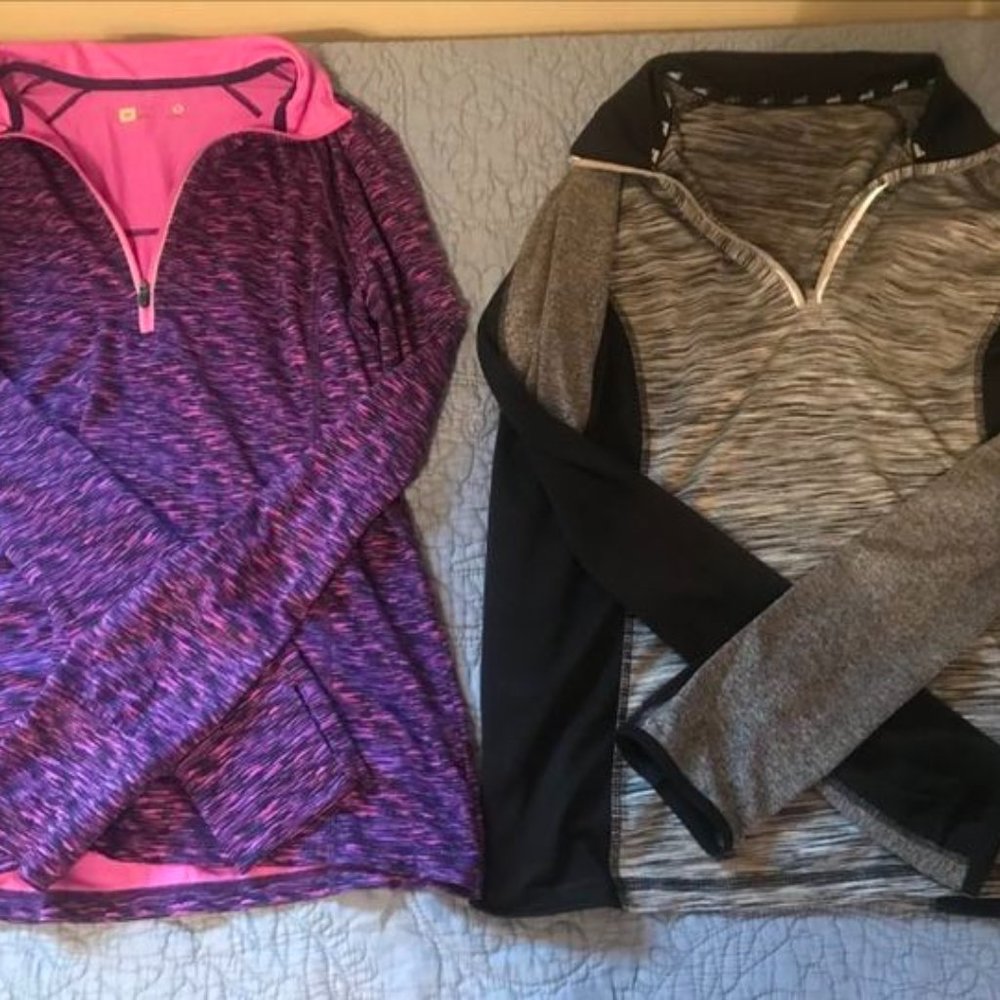 Two athletic pullovers, AVIA and Xersion brands
